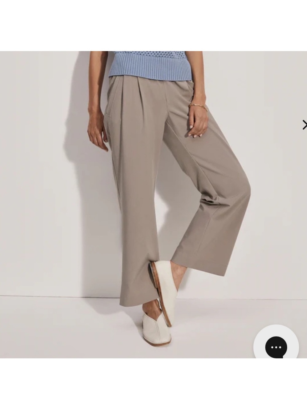 Varley Tacoma Straight Pleat Pants - Size Medium